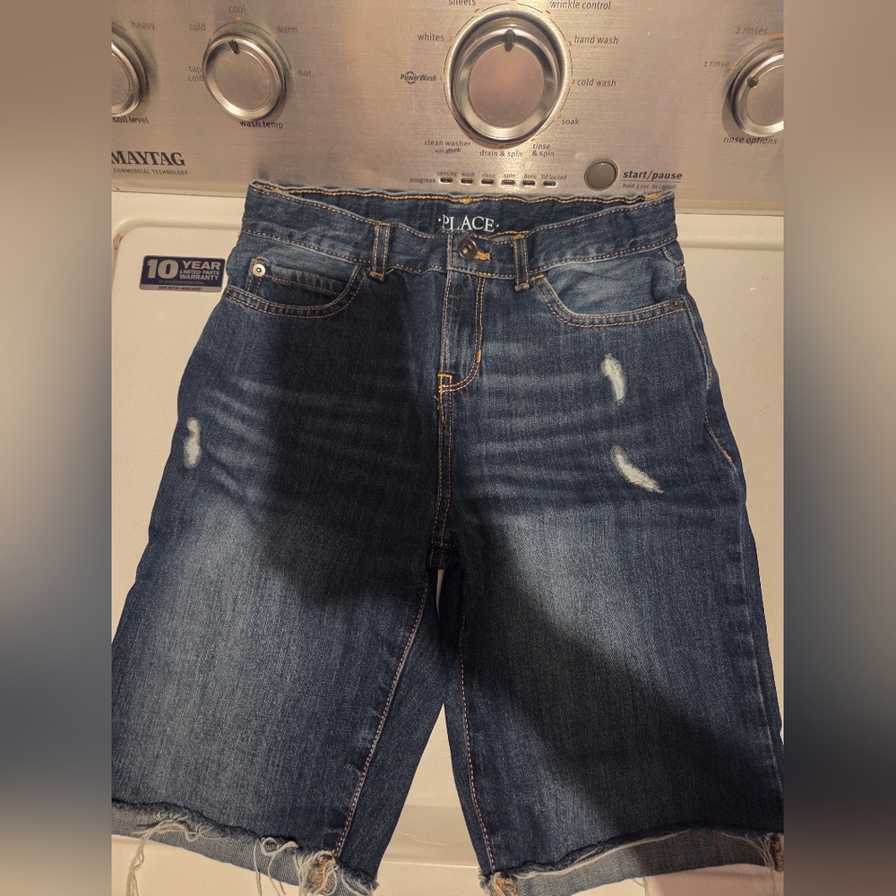 Childrens Place Classic Blue Denim Shorts Size 12